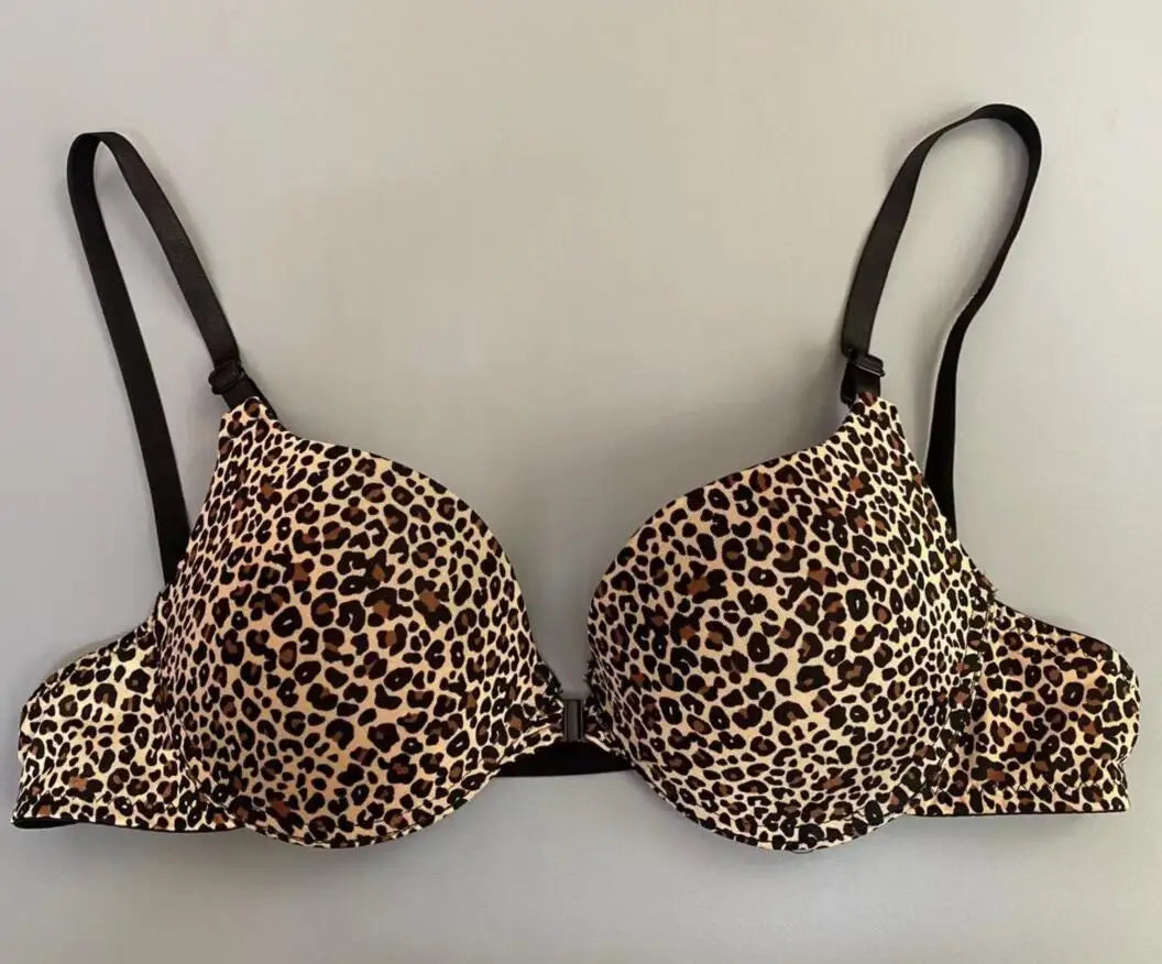 Sexy Front Button Push-Up Bra Backless Comfort Fit Lingerie Top