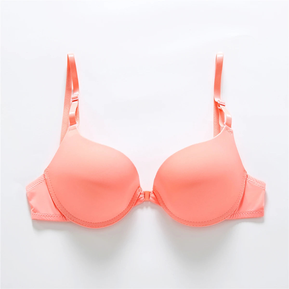 Sexy Front Button Push-Up Bra Backless Comfort Fit Lingerie Top