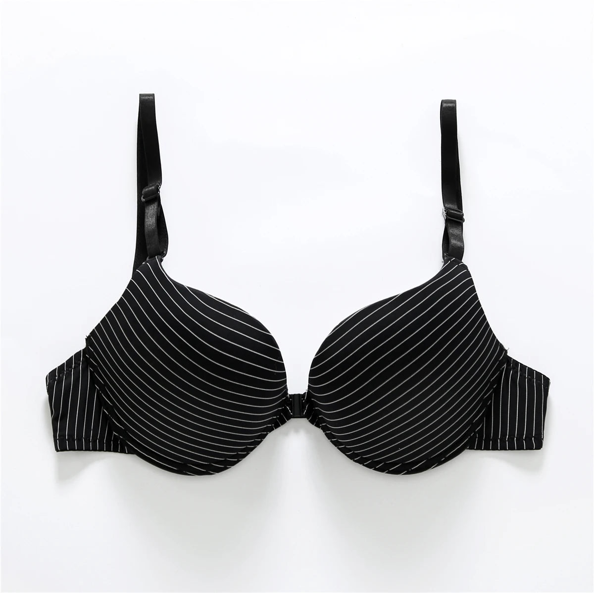 Sexy Front Button Push-Up Bra Backless Comfort Fit Lingerie Top