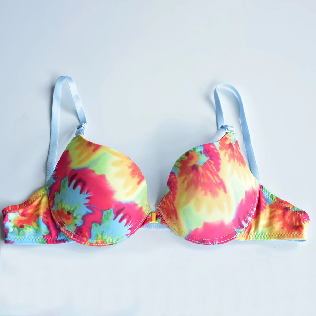 Sexy Front Button Push-Up Bra Backless Comfort Fit Lingerie Top