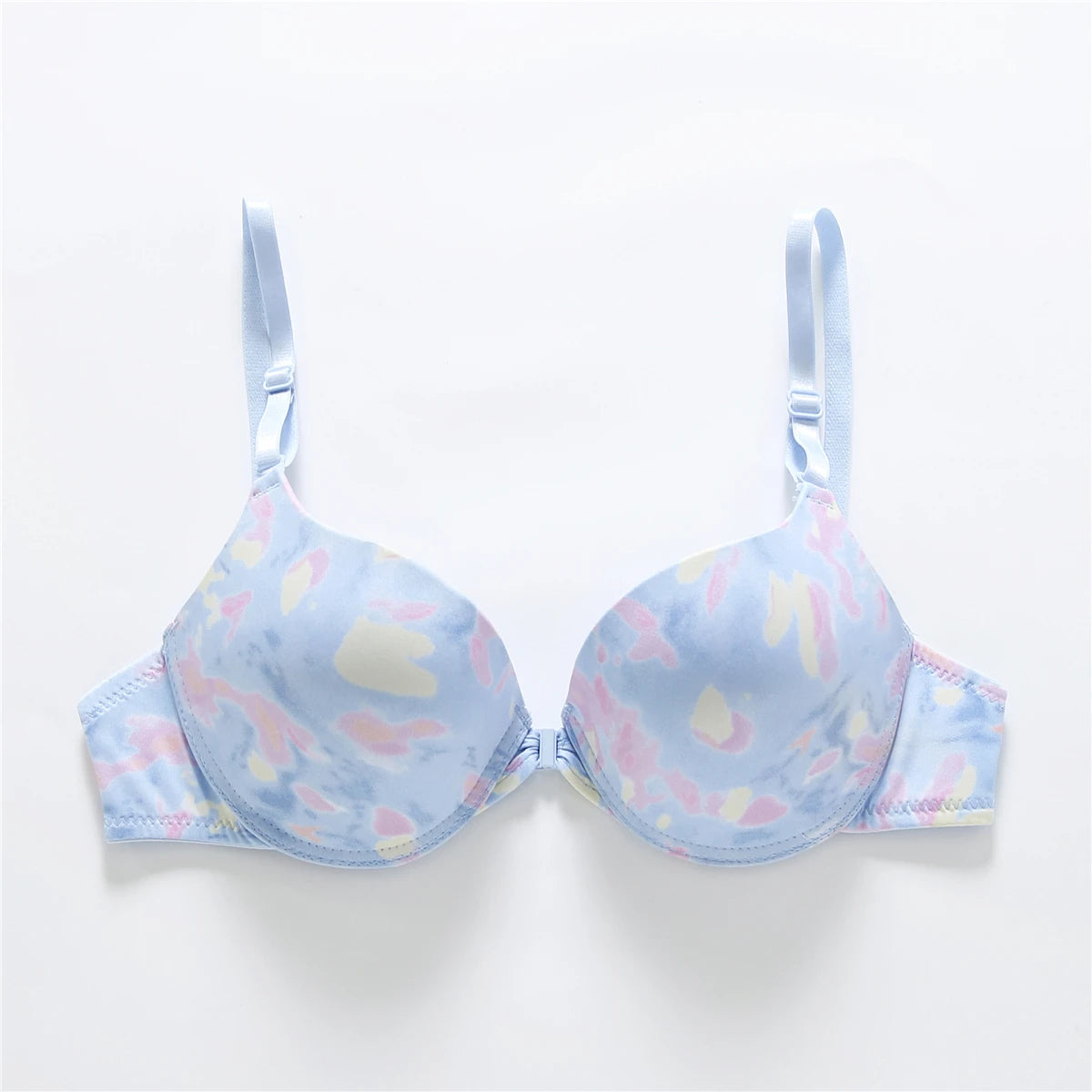 Sexy Front Button Push-Up Bra Backless Comfort Fit Lingerie Top