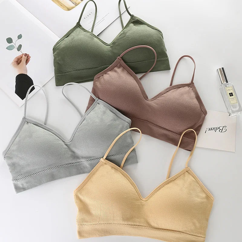 Women’s Fast-Dry Padded Sports Bra Solid Color Fitness Yoga Top