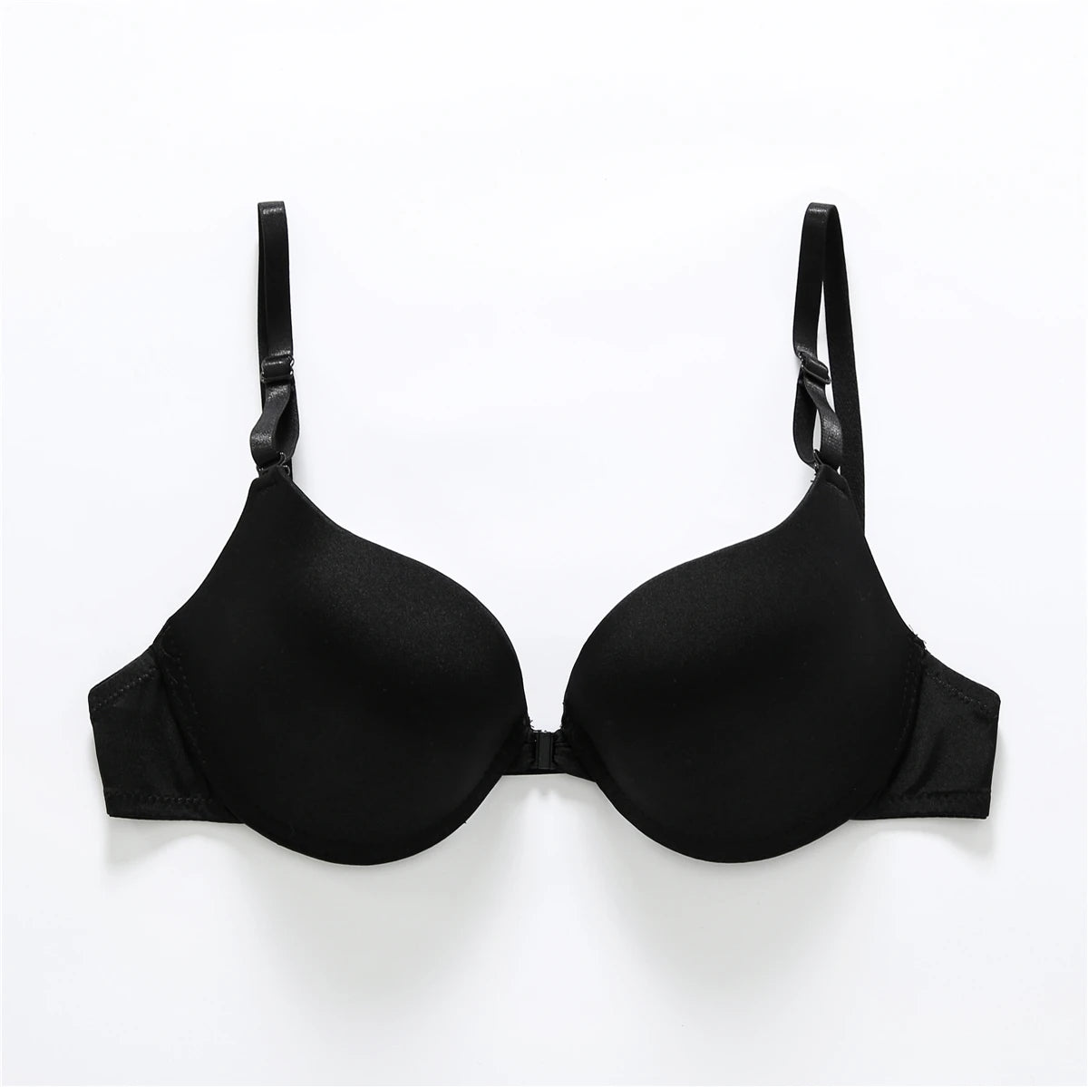 Sexy Front Button Push-Up Bra Backless Comfort Fit Lingerie Top