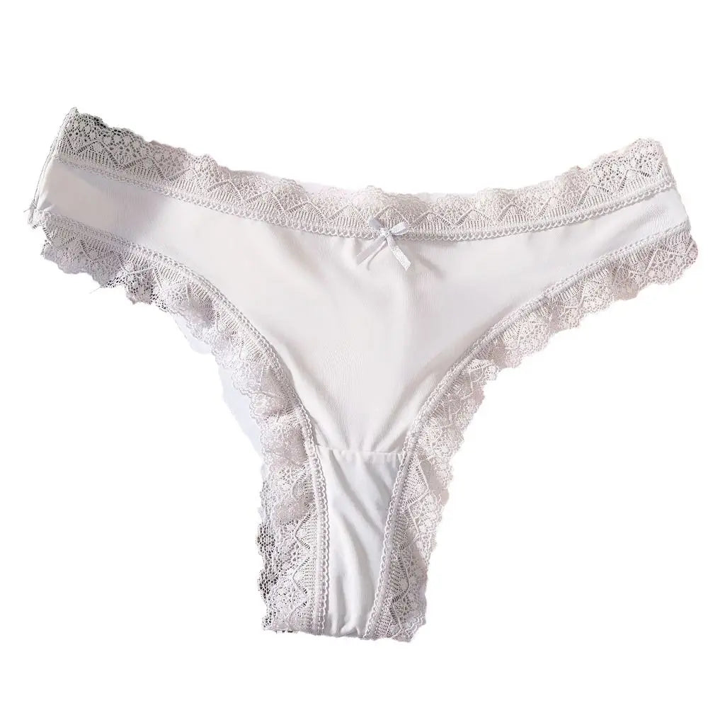 Soft Seamless Ice Silk Bow Briefs for Women