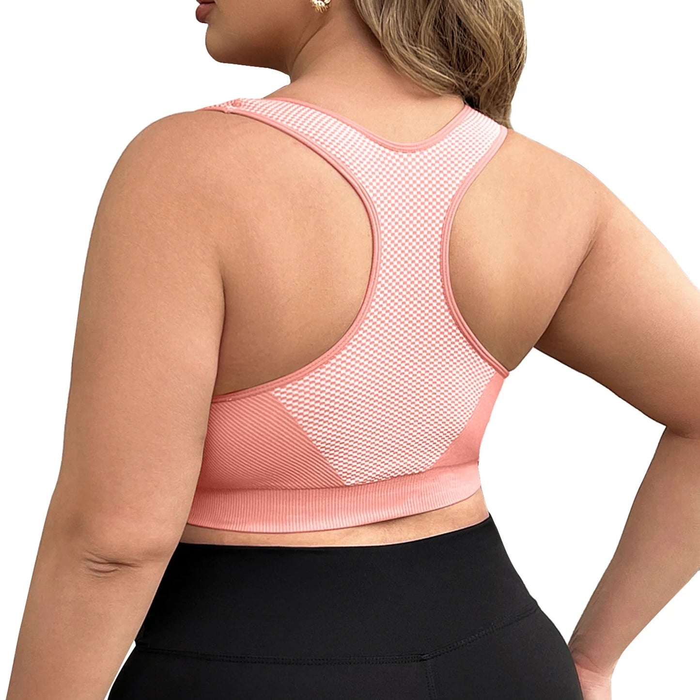L–3XL Women’s Seamless Push-Up Yoga Bra Plus Size Fitness Tank Top Racerback Vest