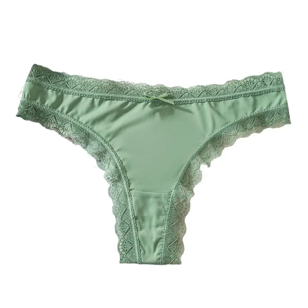 Soft Seamless Ice Silk Bow Briefs for Women