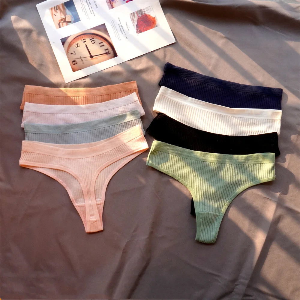 3 Pcs Women’s Seamless Cotton G-String Set