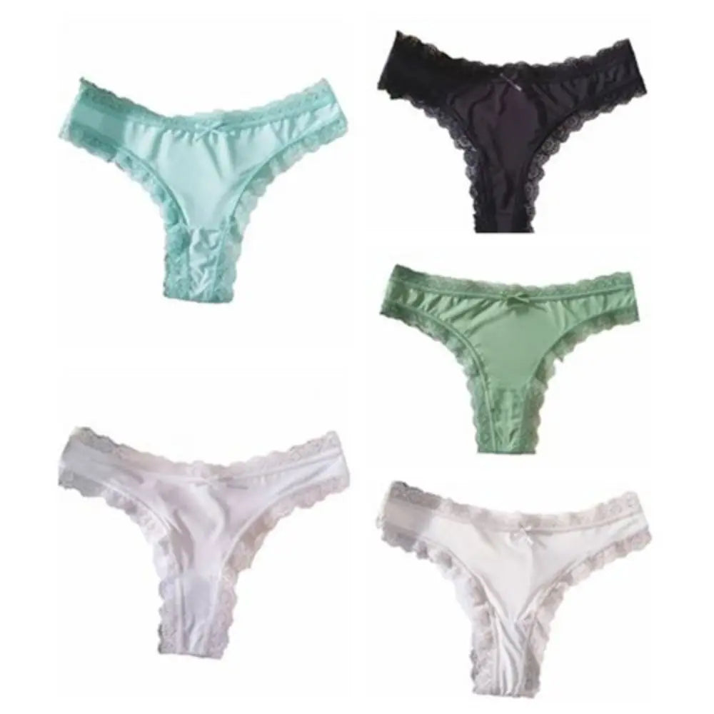 Soft Seamless Ice Silk Bow Briefs for Women