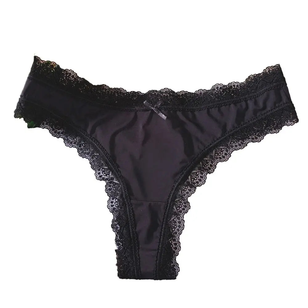 Soft Seamless Ice Silk Bow Briefs for Women