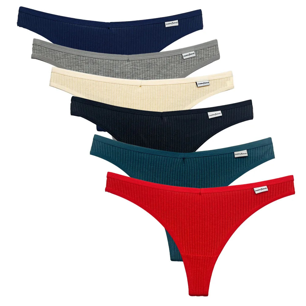 5PCS/Set Women’s Cotton G-String Thong Panties
