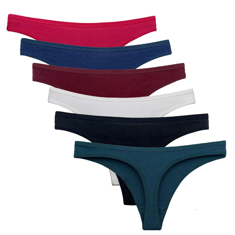 5PCS/Set Women’s Cotton G-String Thong Panties