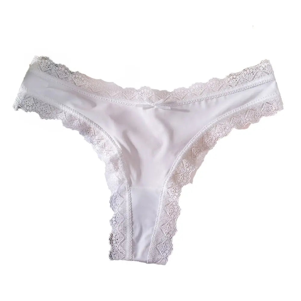 Soft Seamless Ice Silk Bow Briefs for Women