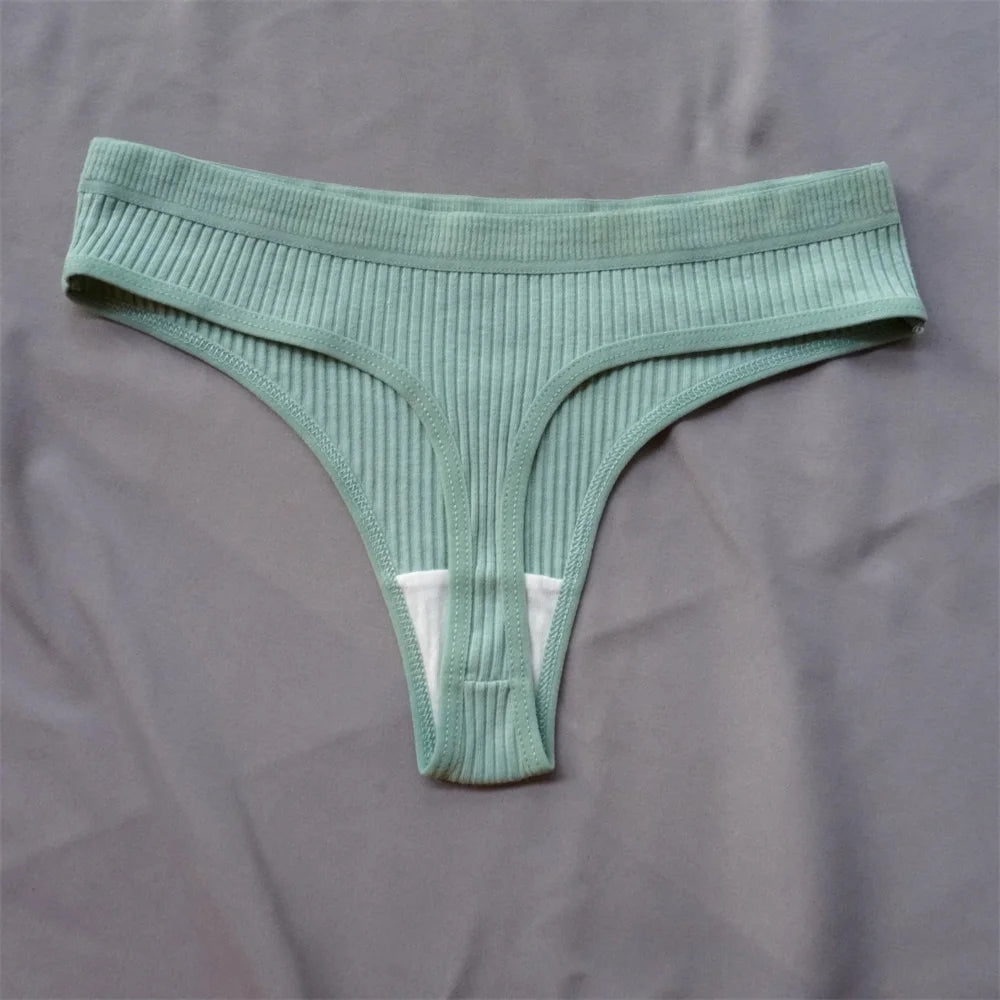 3 Pcs Women’s Seamless Cotton G-String Set