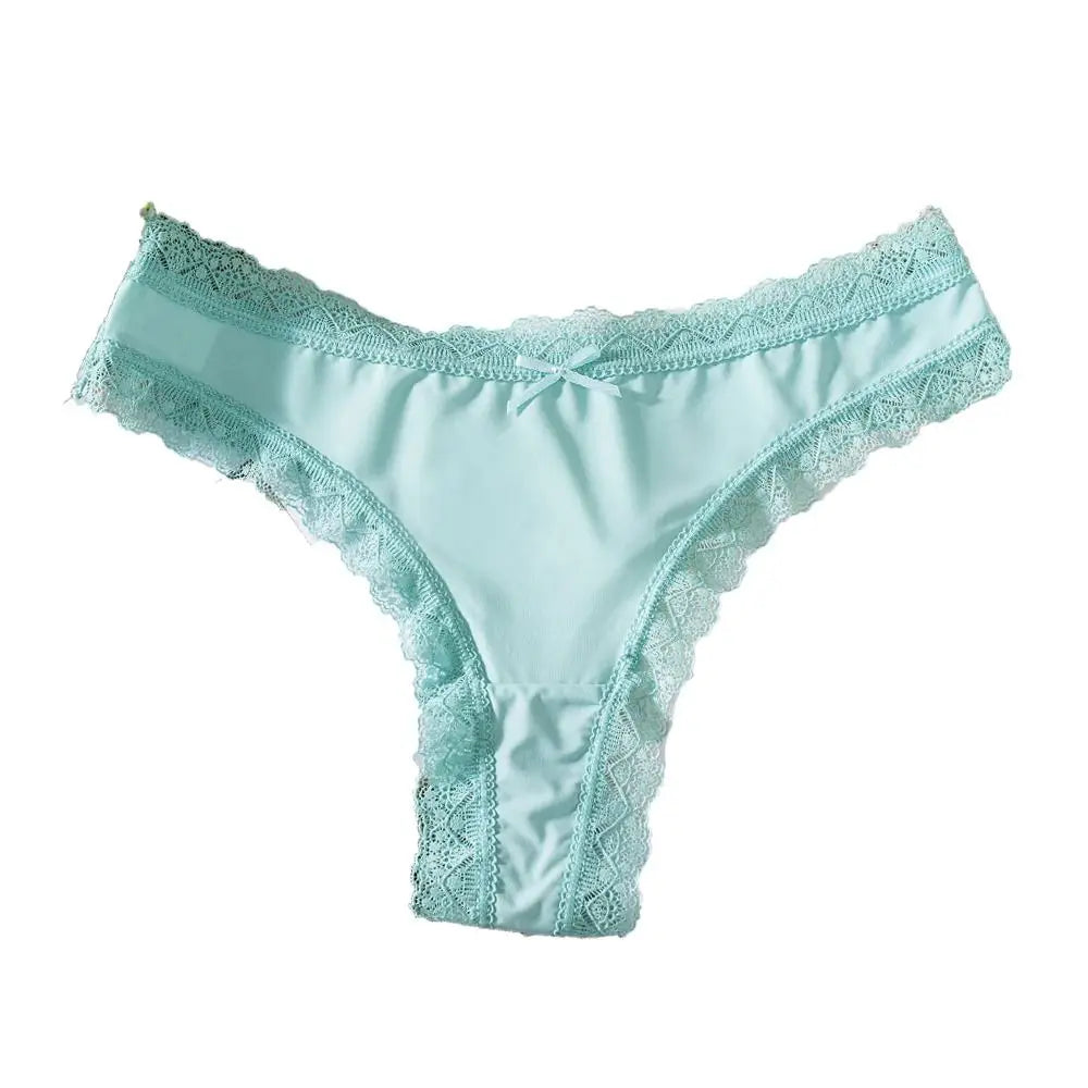 Soft Seamless Ice Silk Bow Briefs for Women