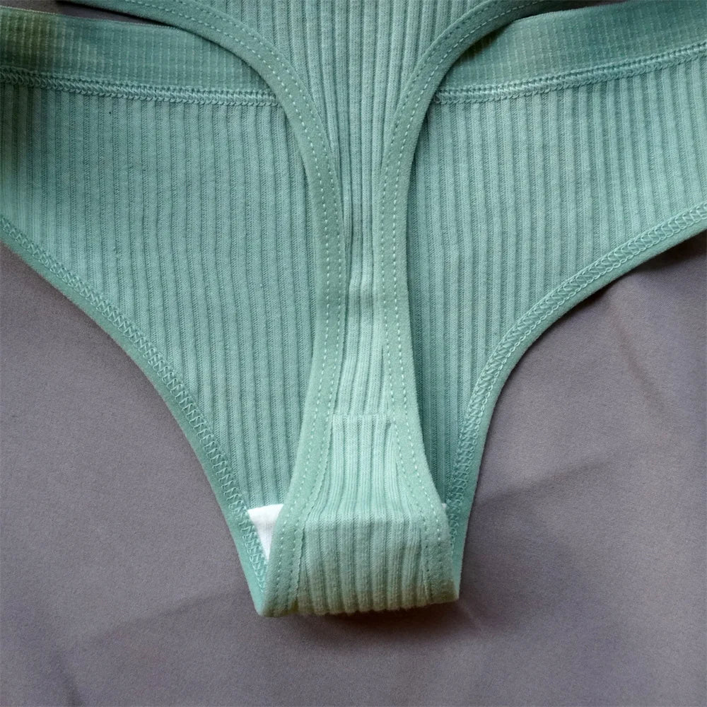 3 Pcs Women’s Seamless Cotton G-String Set