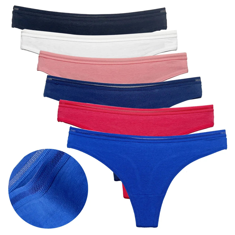 5PCS/Set Women’s Cotton G-String Thong Panties