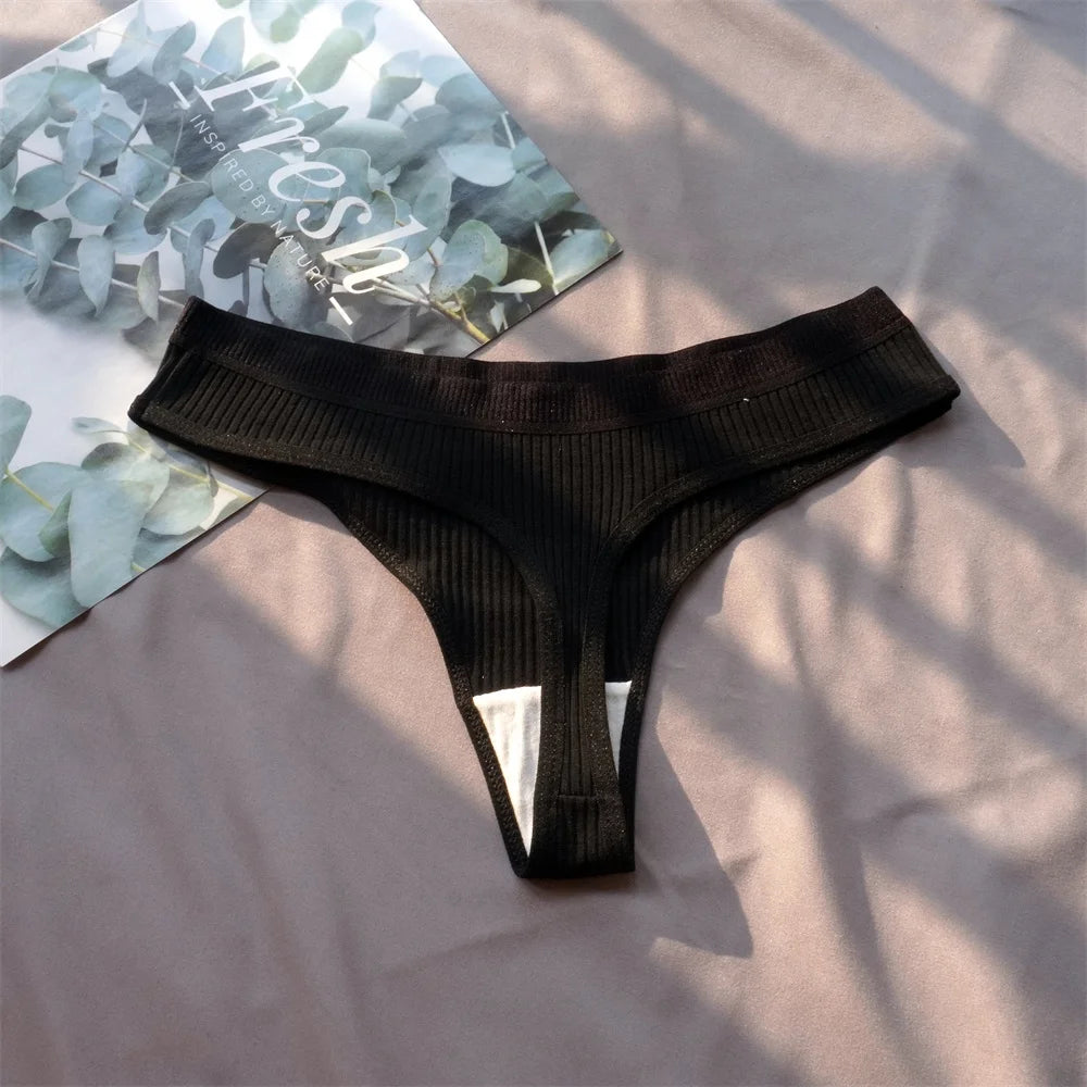 3 Pcs Women’s Seamless Cotton G-String Set