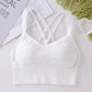 Sexy Women’s Seamless Yoga Bra – Cross-Back Push-Up Fitness Top, Soft Breathable Tank for Gym and Daily Wear.