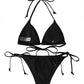 Lace-Up Brazilian Thong Bikini Set
