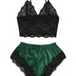 Midnight Lace Sleepwear Set – Sexy Two-Piece Cami and Shorts Lingerie