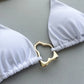 Women’s Lace-Up Bikini – Solid Color Two-Piece Swimsuit with Adjustable Ties