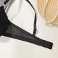 European and American women's sexy lingerie set black pull up bra thong spring and summer