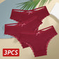 3PCS Women’s Low-Rise Lace Cotton Panties Set