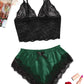 Midnight Lace Sleepwear Set – Sexy Two-Piece Cami and Shorts Lingerie