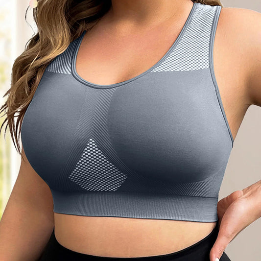 L–3XL Women’s Seamless Push-Up Yoga Bra Plus Size Fitness Tank Top Racerback Vest