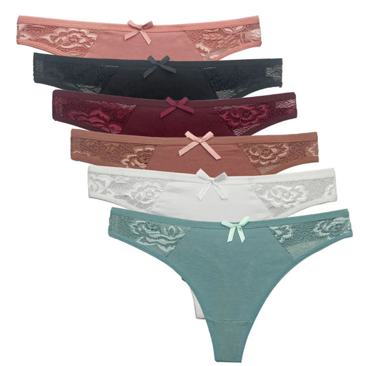 5PCS/Set Women’s Cotton G-String Thong Panties